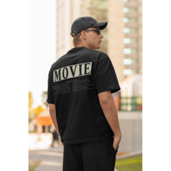 T SHIRT Movie NOIR AVEC UN DESIGN MODERN FIT ET STYLE UNIQUE