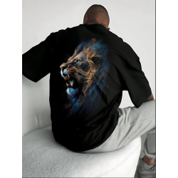 T-shirt Lion Urbain en Coton Unique et Ultra Confortable - Tailles S à XXL