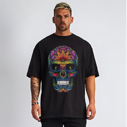 T-shirt Skull Unique and Ultra Comfortable Urban Cotton - Sizes S to XXL