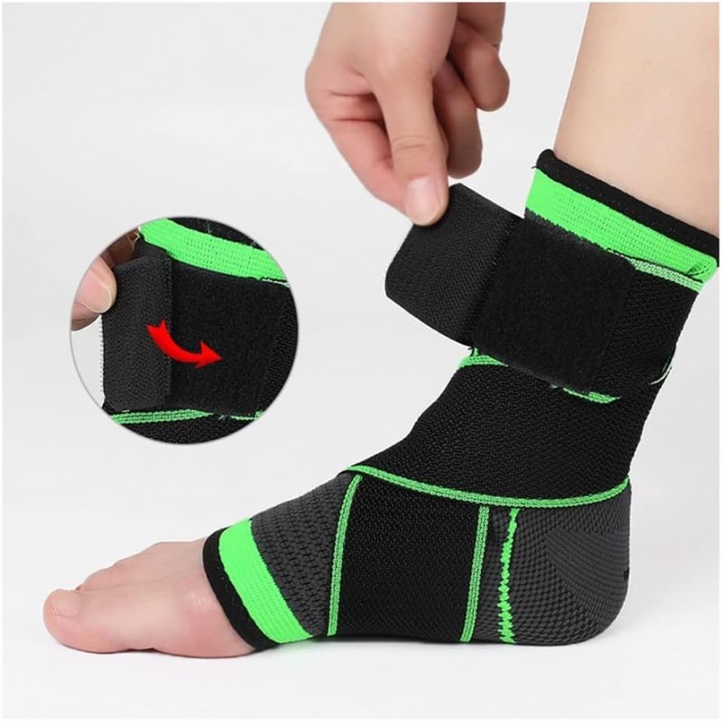 Attelle de cheville pour femmes hommes, enveloppe de soutien de cheville réglable, chaussettes de compression de cheville pour