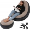 Chaise longue gonflable avec pompe à air domestique, canapé pour salon, chambre à coucher, voyage, camping, pique-nique