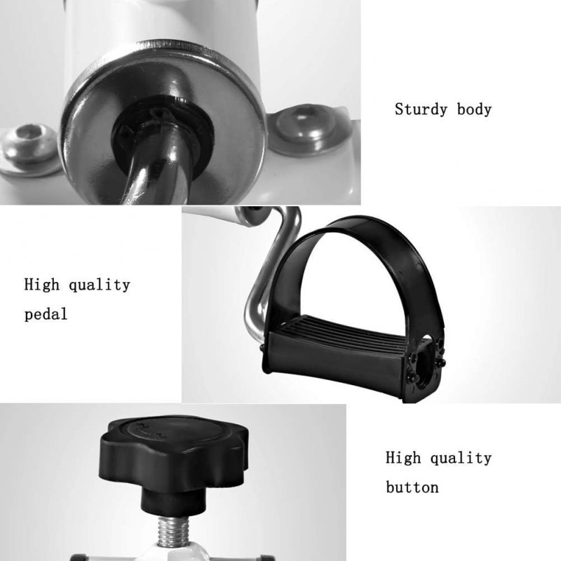 Mini vélo d'exercice pour pied, machine à vélo, exercice assis pour bras/jambe sous le bureau pour la rééducation de