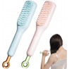 Brosse à cheveux auto-nettoyante 2pcs Brosse de cheveux facile à nettoyer, peigne à masser avec des poils rétractables.