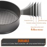 Lot de 3 moules à gâteau ronds en acier au carbone - Forme carrée - Démoulage facile - Double revêtement - Pour cuisine