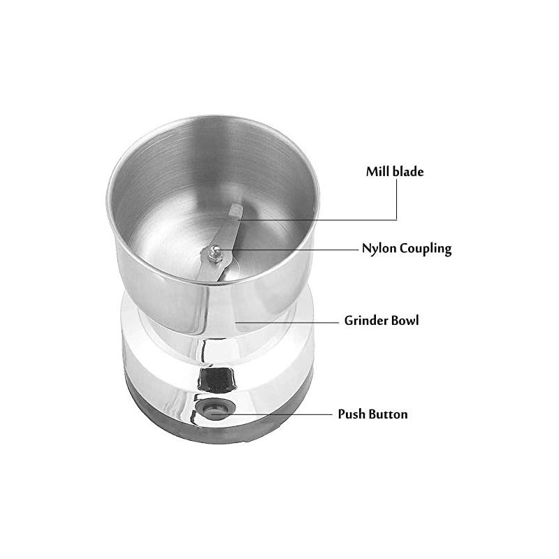 Machine à café, broyeur en acier inoxydable, mélangeur domestique de moulin à café needed