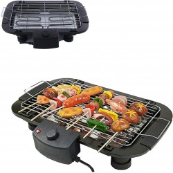 Barbecue électrique de qualité supérieure 1500 W - Sans fumée - Contrôle de température - Haute puissance - Pour le jardin et le