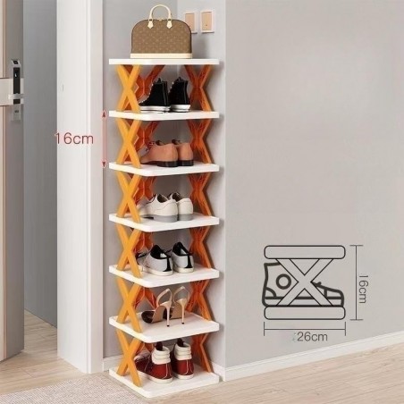 ZXCVB Multi-Layer Shoe Rack Storage Organizer, Thin Shoe Rack for Entryway, Vertical Shoe Rack for Small Spaces, Space Saving