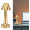 HEEPDD Lampe de Table LED, Lampe de Table LED Design Minimaliste sans Fil Dimmable 3 Vitesses pour Chambre (Or)